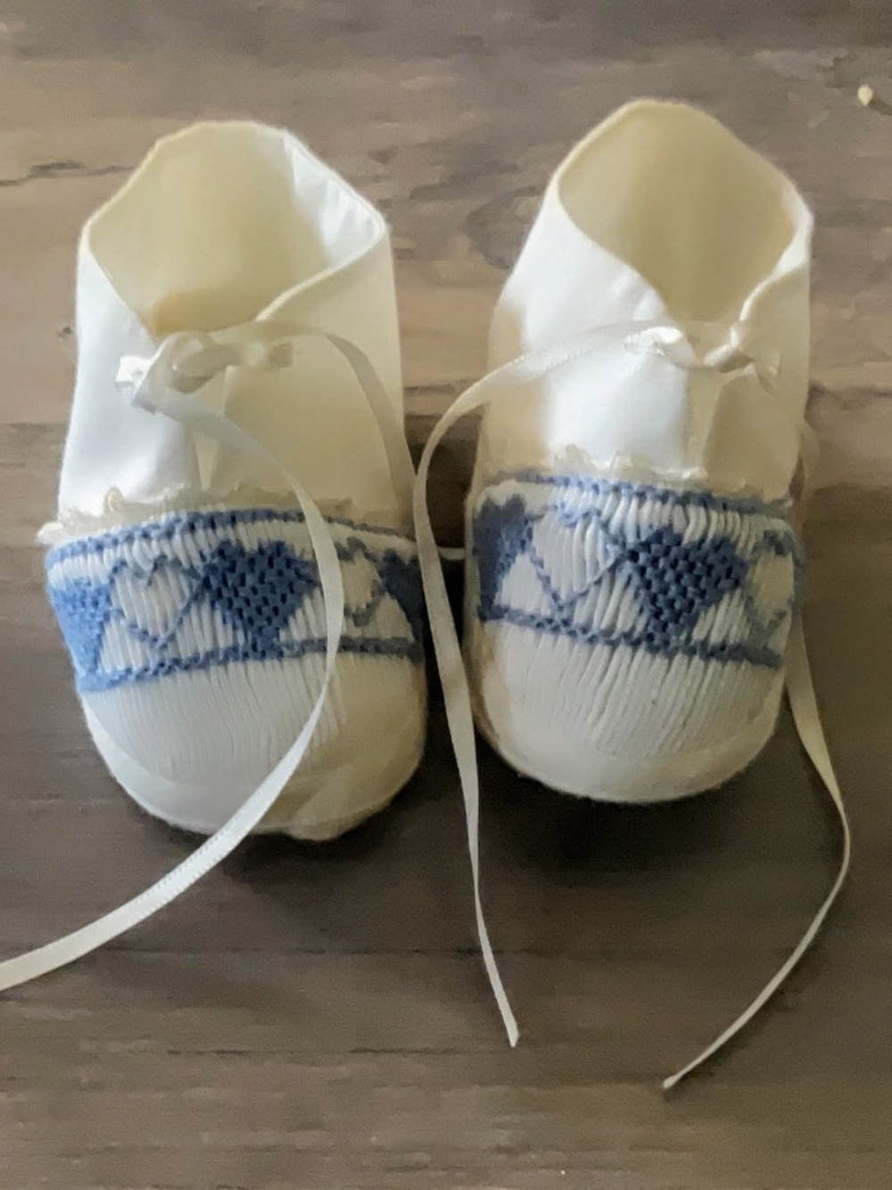 Hand sewn baby booties